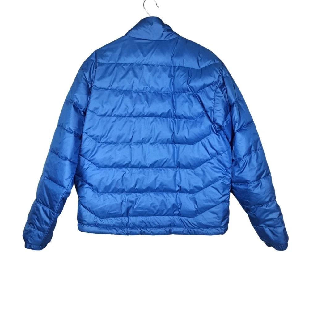 New Balance Men's M Down Puffer Jacket Sleek Blue EUC